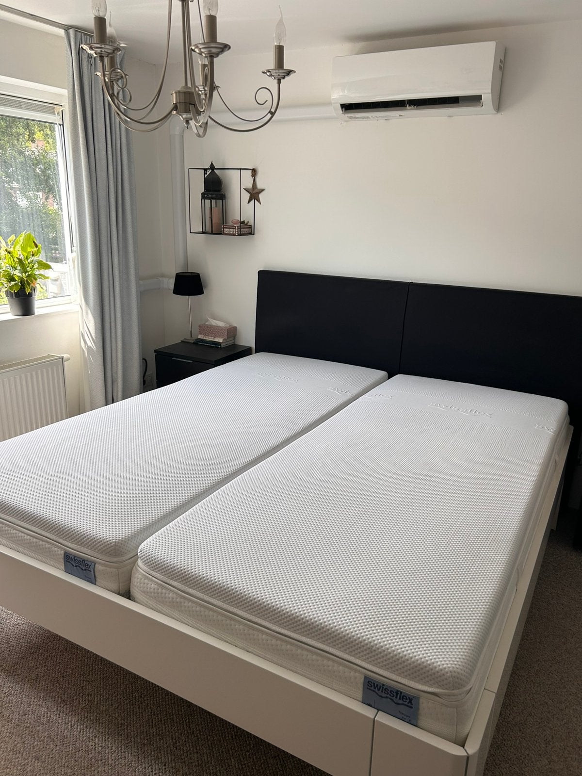 Compleet bed, ledikant, lattenbodems, matrassen 2 x90x 210cm, Huis en Inrichting, Slaapkamer | Matrassen en Bedbodems, Ophalen