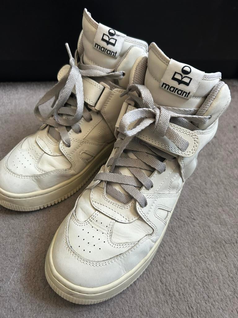 Isabel Marant  Brooklee leather High Top Sneakers, Ophalen of Verzenden, Zo goed als nieuw, Sneakers of Gympen