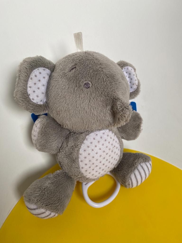 5138 playgro olifant olifantje grijs speeldoosje, Ophalen of Verzenden, Zo goed als nieuw, Olifant