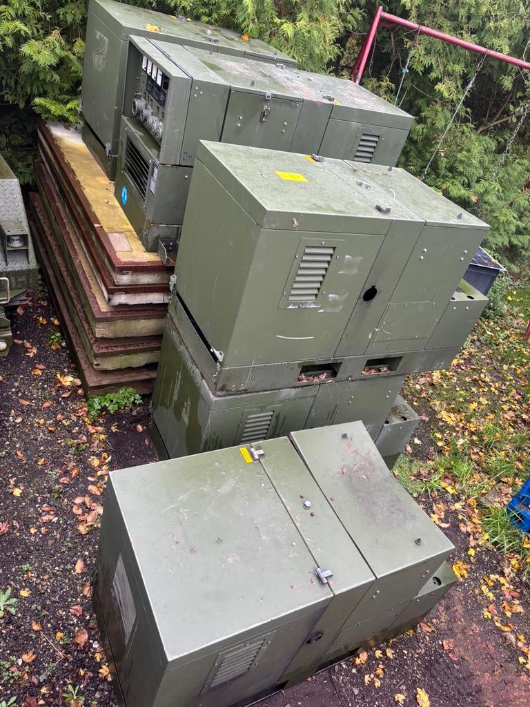5x 7,5 kva aggregaten 230Volt Hatz 1D80C aggregaat generator, Ophalen, Gebruikt, Dieselolie, Geluidgedempt