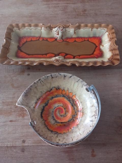 Vintage cakeschaal en bonbonschaaltje, Antiek en Kunst, Ophalen