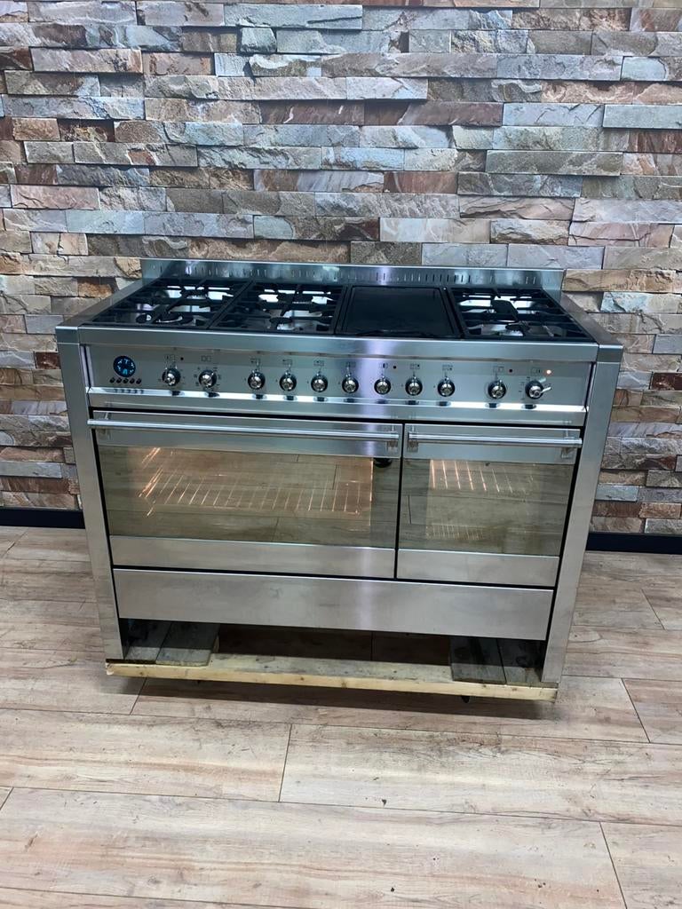 Luxe Smeg Fornuis 6 pits met Grill dubbele oven 120 cm, Witgoed en Apparatuur, Fornuizen, Fornello Esperta, Grill, Ophalen of Verzenden