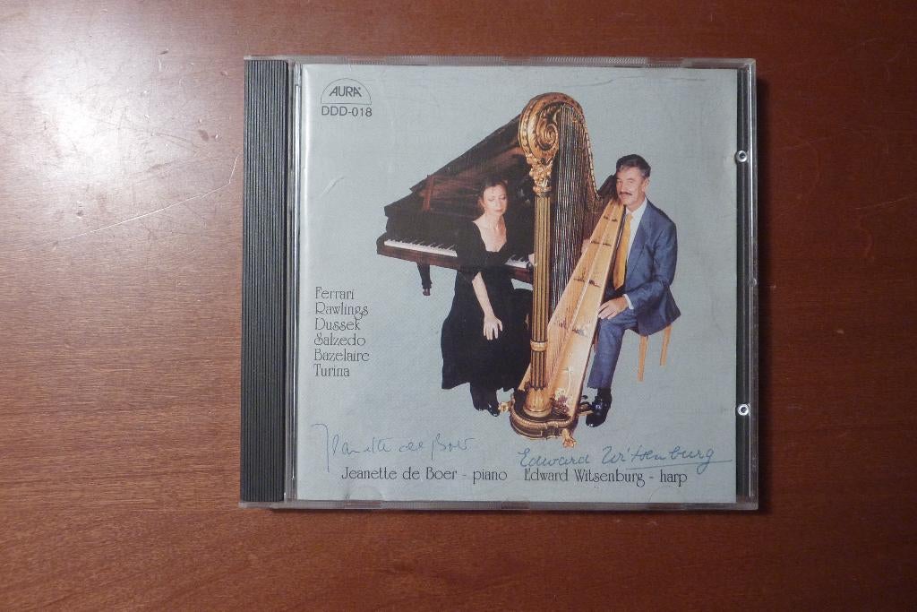 Jeanette de Boer piano en Edward Witenburg harp, Cd's en Dvd's, Ophalen of Verzenden, Classicisme, Zo goed als nieuw, Overige typen