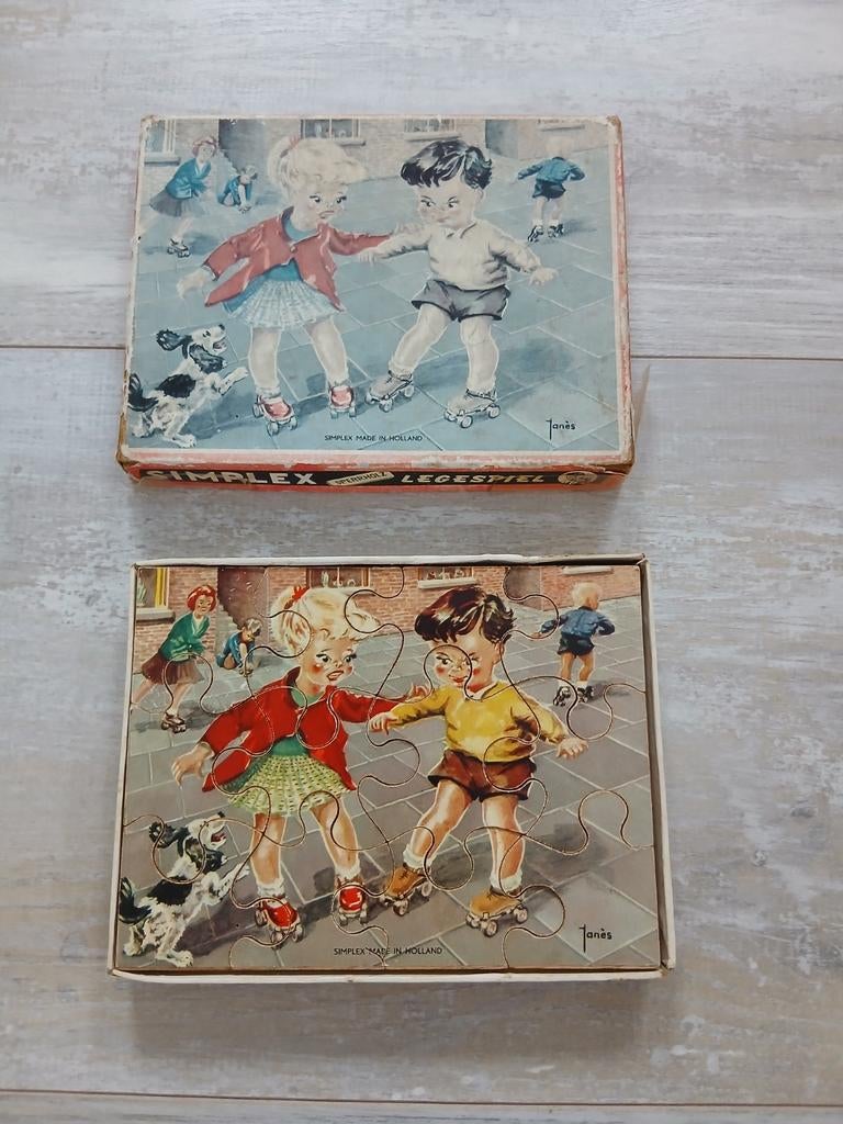 Oud houten legpuzzel - Vintage charme, Antiek en Kunst, Ophalen of Verzenden