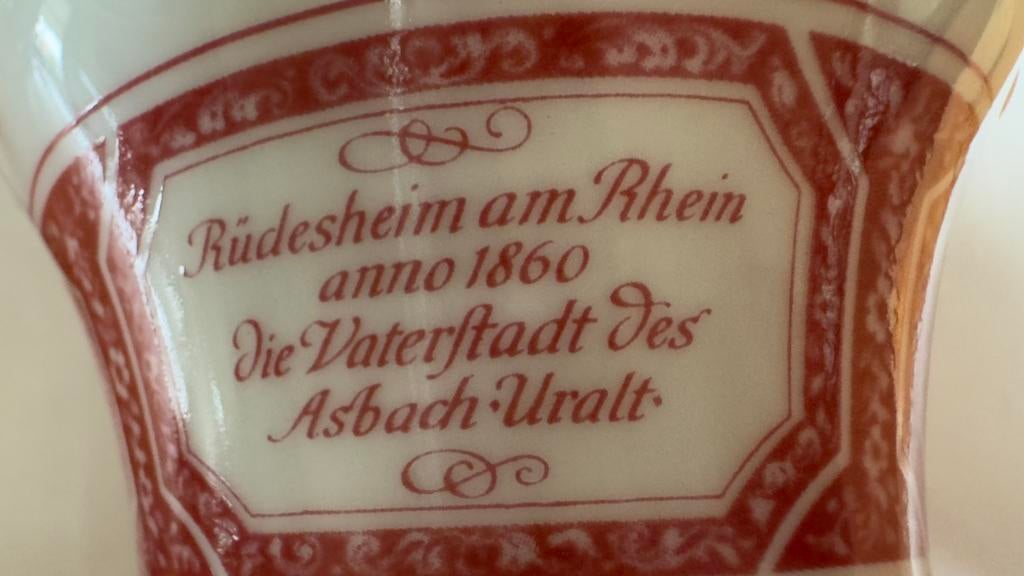 Asbach Uralt likeurglazen met schotel - Set van 2, Ophalen