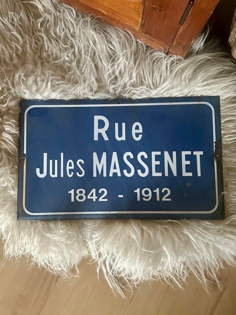 🔸Origineel emaille Frans straatnaambord 50x30 cm, Ophalen