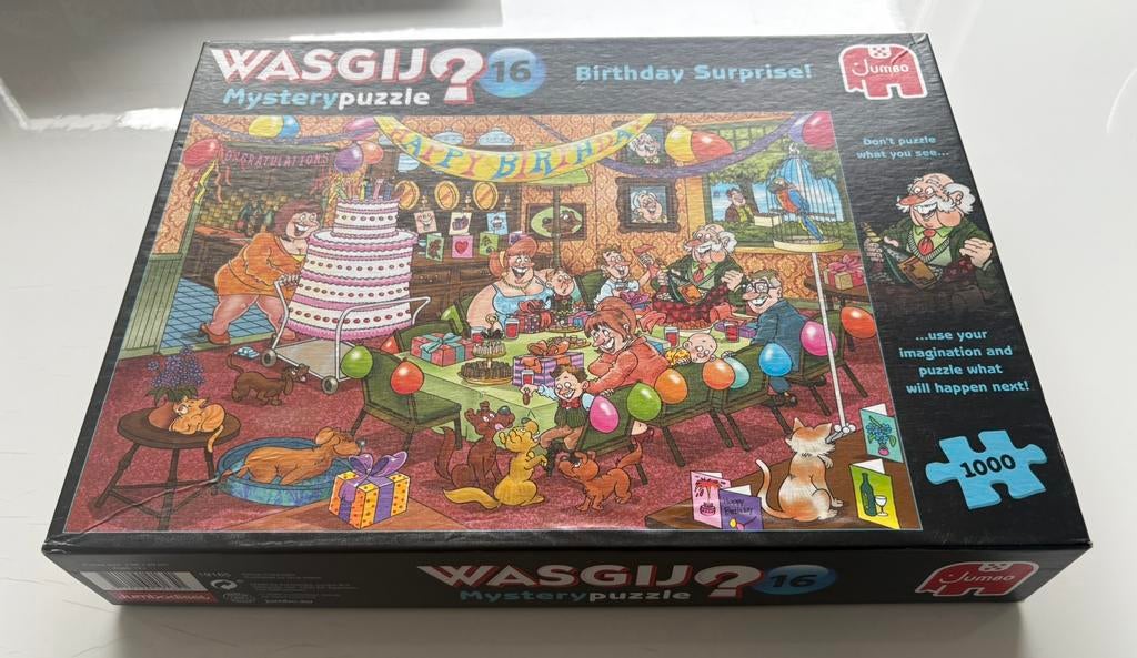 Wasgij? Mysteriy puzzle (birthday surpise, 1000 stukjes), Ophalen of Verzenden, 500 t/m 1500 stukjes, Zo goed als nieuw