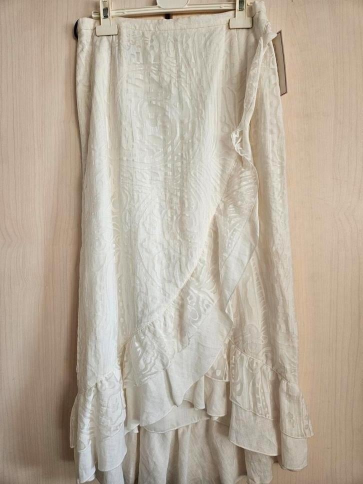 Nieuwe Sensa Donna witte rok met strook/tule. Nw 119.99, Kleding | Dames, Rokken, Ophalen of Verzenden, Nieuw, Wit, Onder de knie