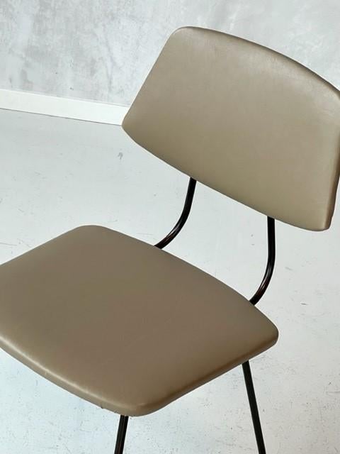 Elsrijk eetkamerstoel Rudolf Wolf vintage beige taupe stoel, Ophalen, Gebruikt, Bruin, NL