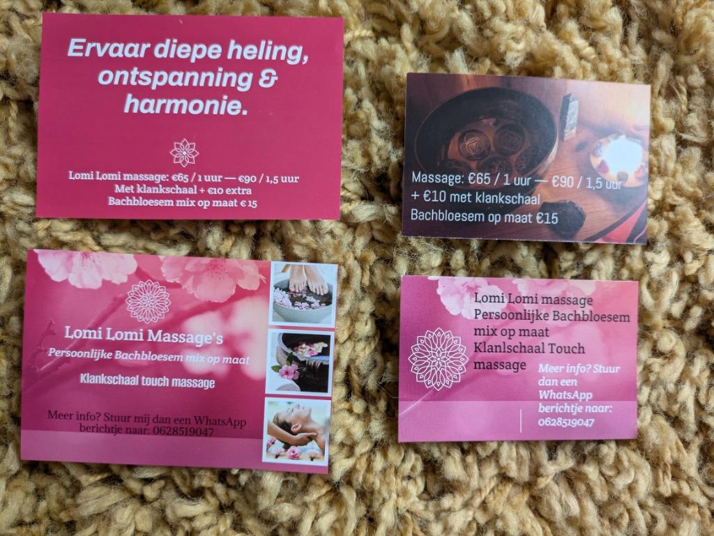 Lomi Lomi of stoel massage met of zonder klankschaal healing, Stoelmassage
