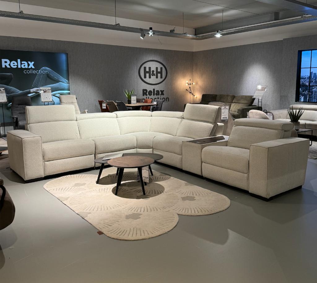 Super aanbieding grote luxe elektrische relax bank hoekbank