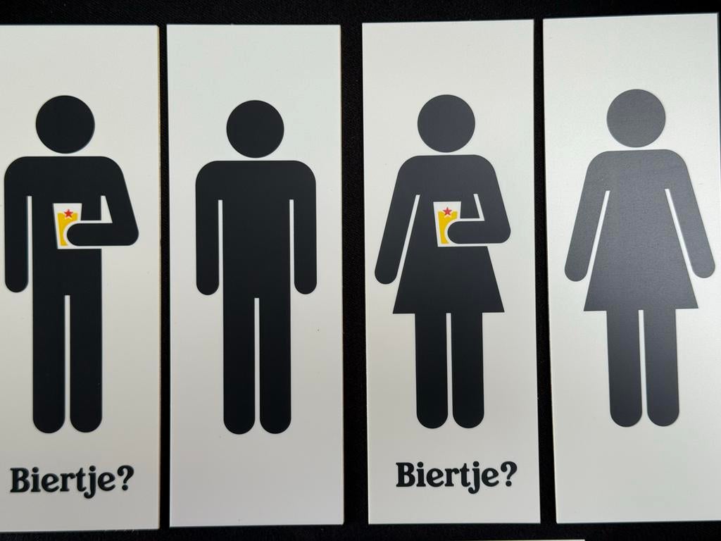 Heineken WC Bordjes - Origineel en Uniek!, Gebruiksvoorwerp, Nieuw, Ophalen of Verzenden, Heineken