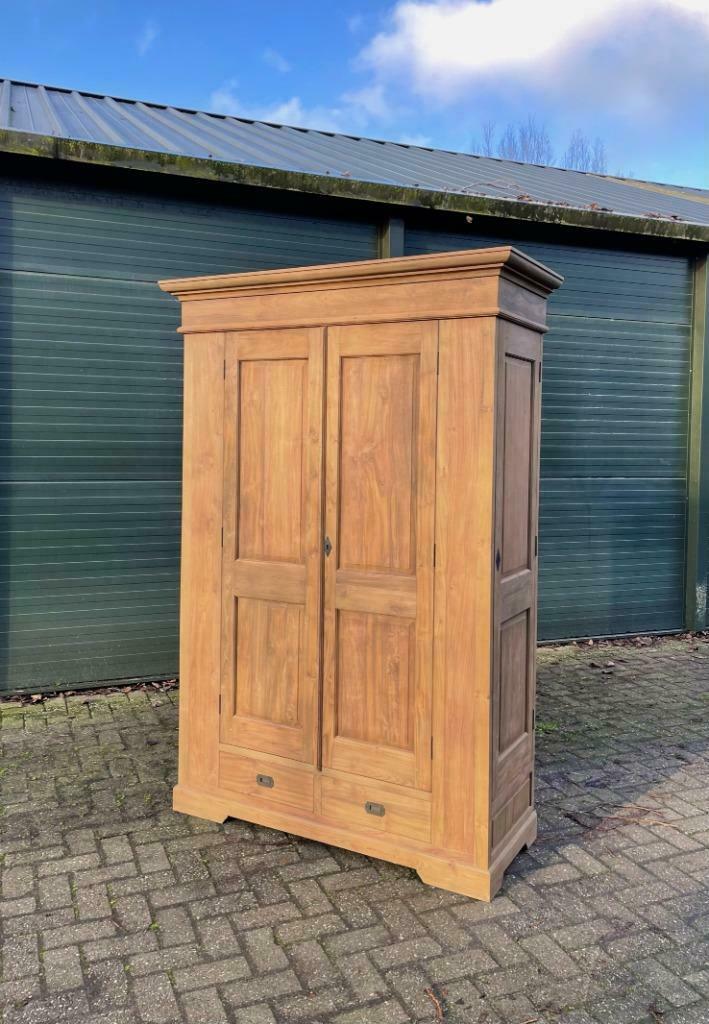 Jagerskast gerecycled teakhout <nieuw>, 200 cm of meer, Teakhout, Nieuw, Ophalen of Verzenden