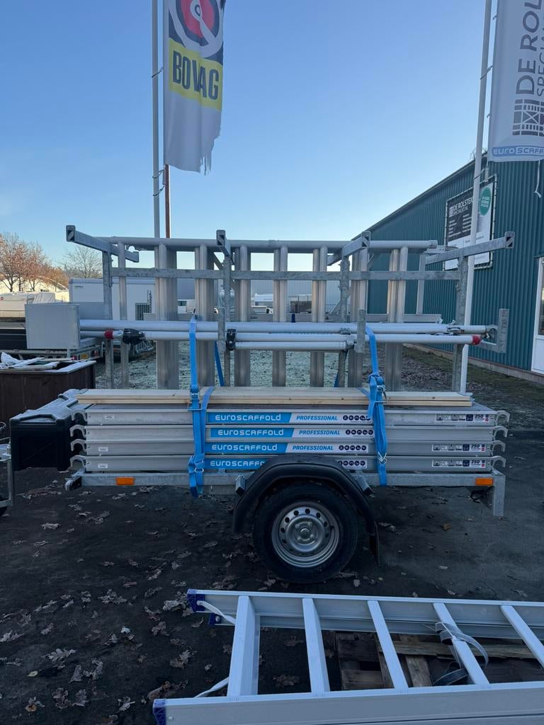 🏆NR1 Euroscaffold rolsteiger + steigerkar 2026 135x250x8,2m, Doe-het-zelf en Verbouw, Steigers, Ophalen of Verzenden, Nieuw, Rolsteiger of Kamersteiger