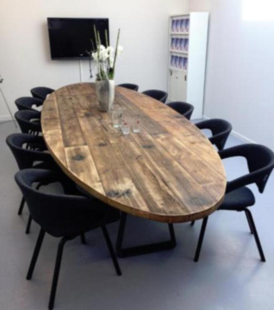 ovale eettafel 300 350 400 500 600 700 cm op maat xxl xxxl, 100 tot 150 cm, Ophalen of Verzenden, Vijf personen of meer, Teakhout