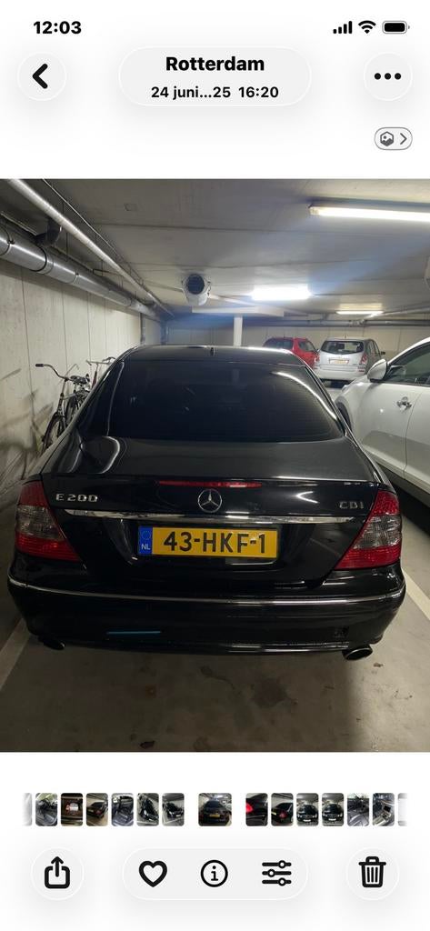 Mercedes-Benz E-Klasse 2.2 CDI E200 Sedan AUT 2009 Zwart, Auto's, Automaat, 4 cilinders, Zwart, Diesel