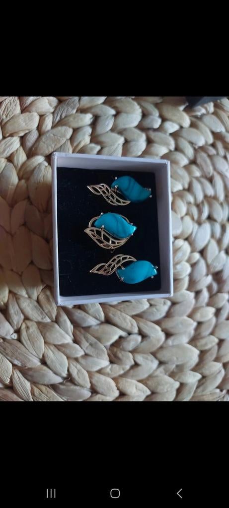Howliet Sieraden Set - Ring Maat 8 - Nieuw, Blauw, Nieuw, Ophalen of Verzenden, Met edelsteen