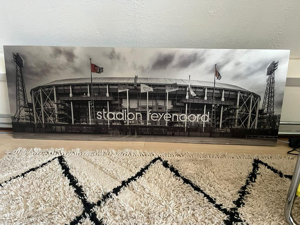 Stadion de Kuip - Aluminium geborsteld, Ophalen, Foto, Zo goed als nieuw, Gebouw