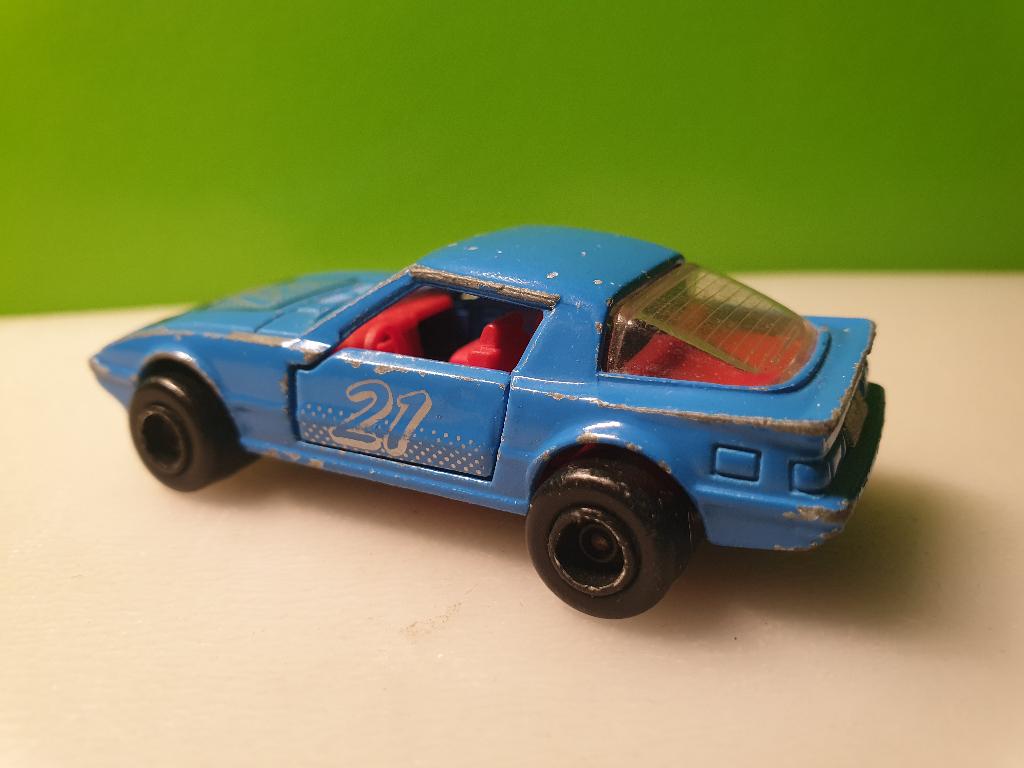 Majorette 257 - Mazda RX7 [blauw] 1/56, Hobby en Vrije tijd, Modelauto's | Overige schalen, Ophalen of Verzenden, Gebruikt, Auto