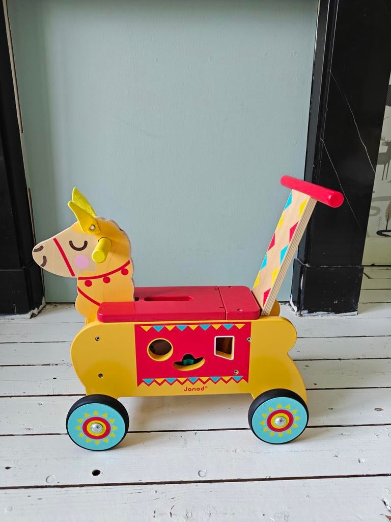 Janod Llama 2-in-1 Loopwagen/Loopfiets - Zo goed als nieuw, Ophalen, Zo goed als nieuw, Loopfiets