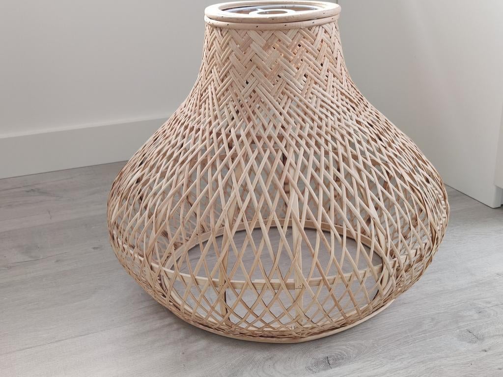 Nieuwe Brisa bamboe lampenkap Kwantum, Ophalen, 25 tot 50 cm, Beige, Nieuw