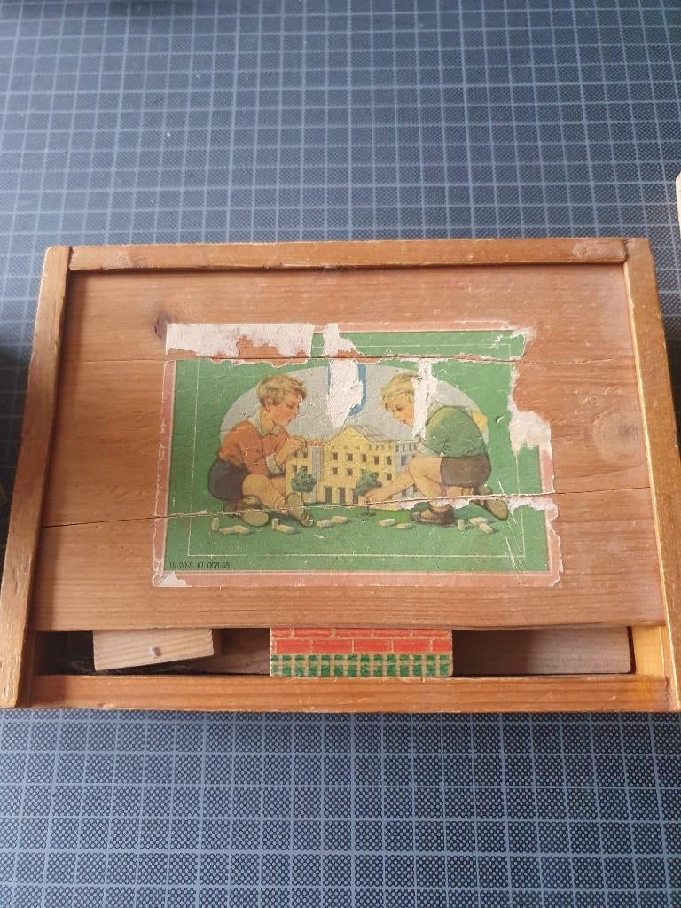 Vintage blokkendoos, Antiek en Kunst, Antiek | Speelgoed, Ophalen of Verzenden