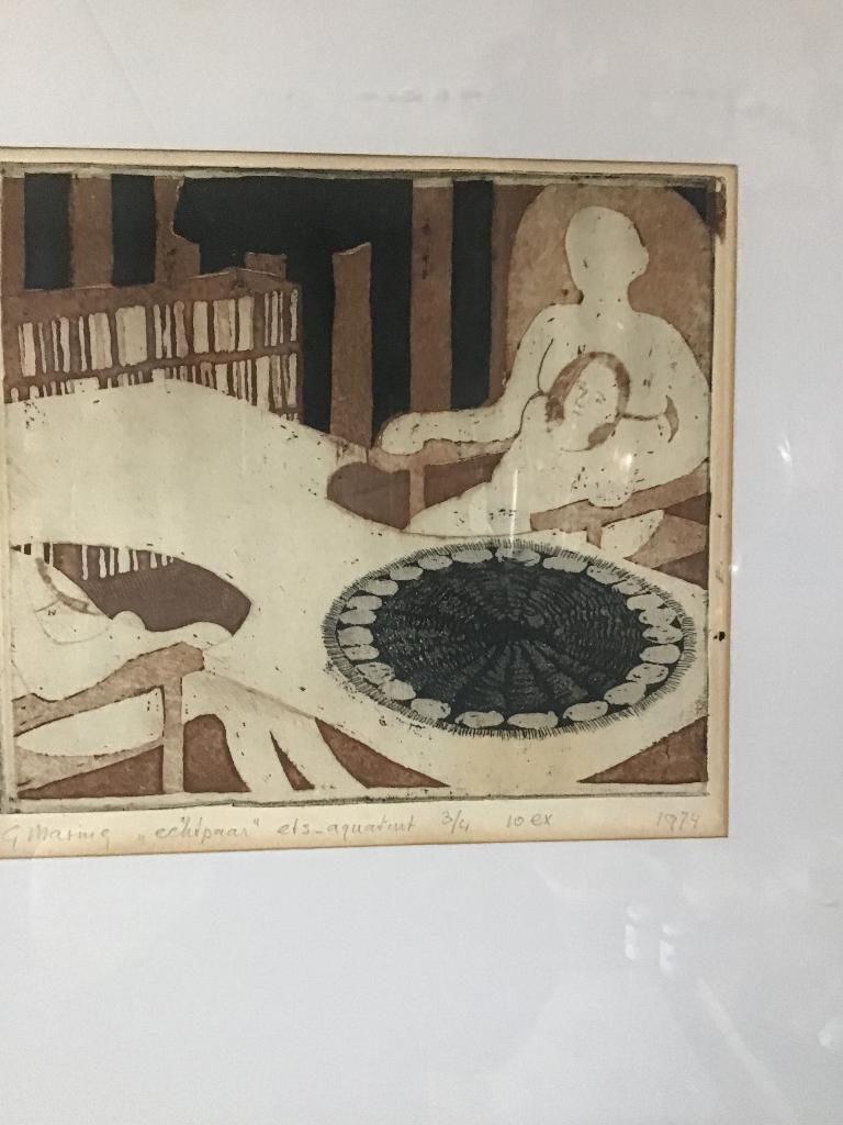 Ets aquarel, Antiek en Kunst, Kunst | Etsen en Gravures, Ophalen