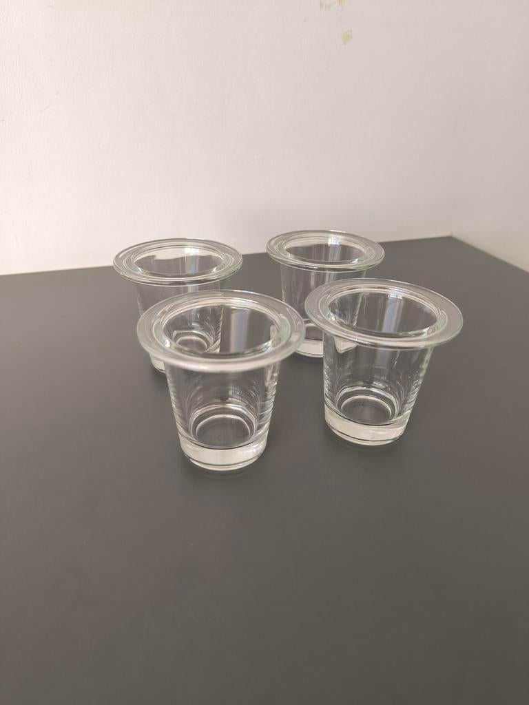 4 Glazen Decoratie stukken, Overige materialen, Overige kleuren, Ophalen of Verzenden, Zo goed als nieuw