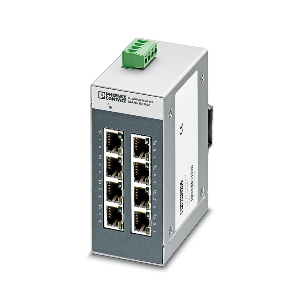 Phoenix Contact ethernet switch 8TP-RJ48 poorten netwerk, Computers en Software, Netwerk switches, Ophalen of Verzenden, Zo goed als nieuw