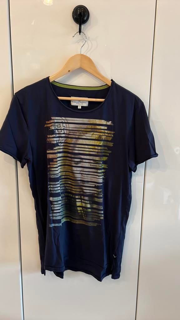 BUDDHA TO BUDDHA T-SHIRT MAAT L, Ophalen of Verzenden, Zo goed als nieuw, Blauw