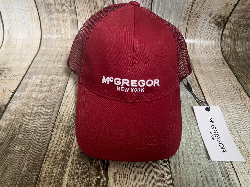 Nieuwe bordeaux rode trucker cap van McGregor, Kleding | Heren, Hoeden en Petten, Nieuw, Pet, One size fits all, Verzenden