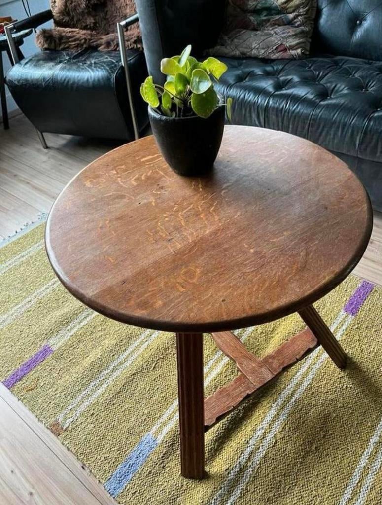 Inklapbaar drents salontafel, Huis en Inrichting, Tafels | Salontafels, Ophalen, Gebruikt, 50 tot 100 cm, 50 tot 75 cm