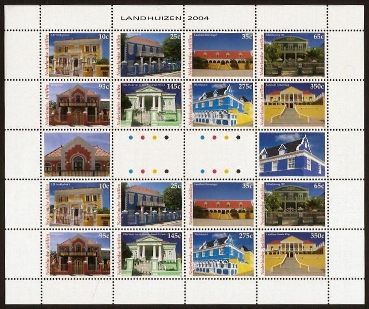 Nederlandse Antillen V1487/94 postfris Landhuizen 2004, Ophalen of Verzenden, Postfris