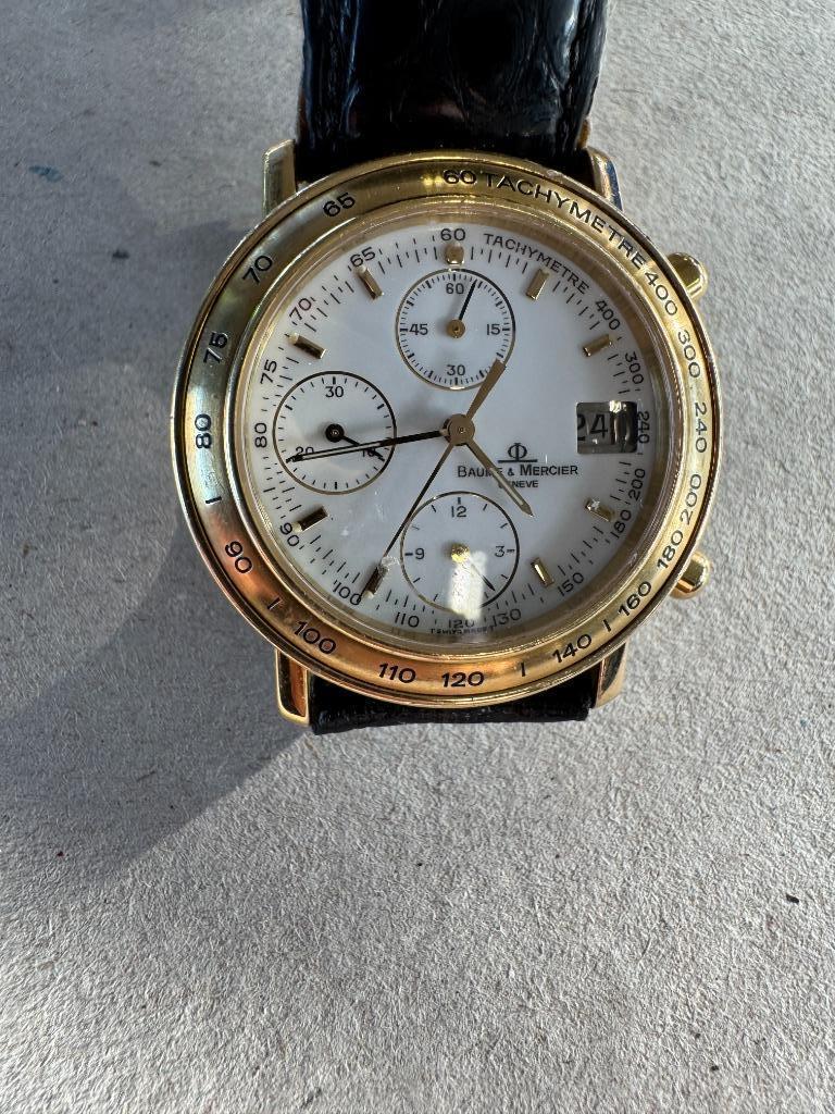 Baume & Mercier Baumatic 86105 18k Goud, Polshorloge, Goud, Ophalen, Overige merken