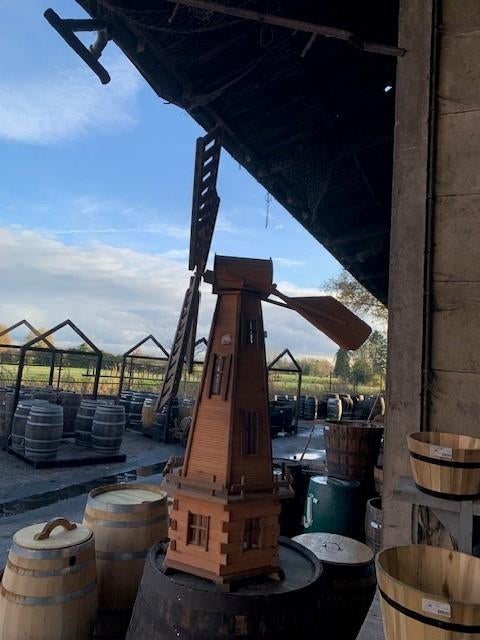 Grote- & Kleine houten Molen(s) - Uniek Decoratiestuk!, Nieuw, BarrelAtelier, Ophalen of Verzenden, Info@barrelatelier.nl