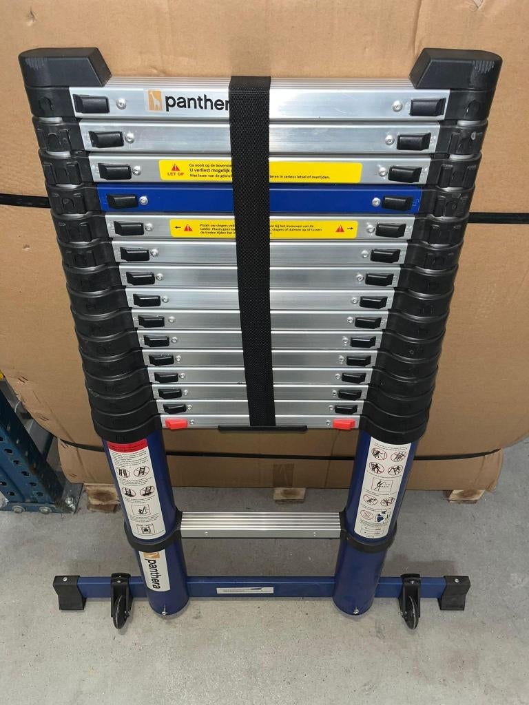 Panthera Telescoopladder 4,8m (#12), Ophalen, Gebruikt, Ladder, Opvouwbaar of Inschuifbaar