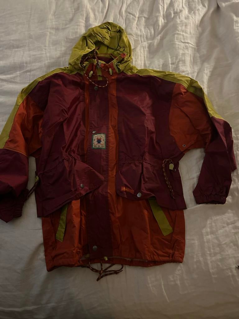 Vintage AGU Regenjas - Maat L - Uniek!, Ophalen of Verzenden, Gedragen, Maat 42/44 (L)