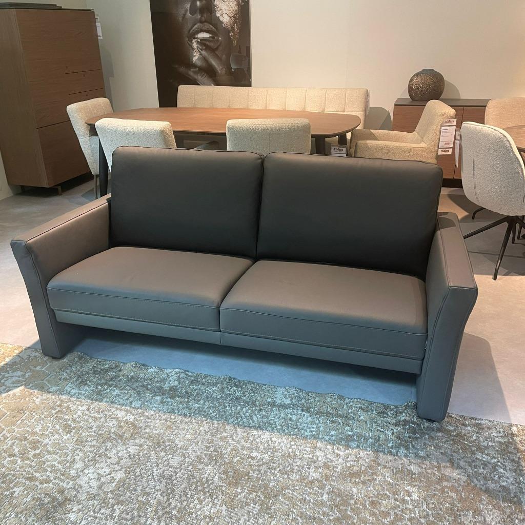 INHOUSE 3-Zitsbank Calosso Leer Antraciet, Ophalen, Rechte bank, Modern, 200 tot 250 cm