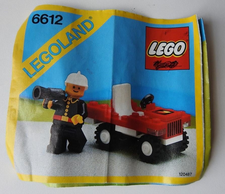 Lego 6612 Brandweer autootje.  1986, Verzenden, Gebruikt