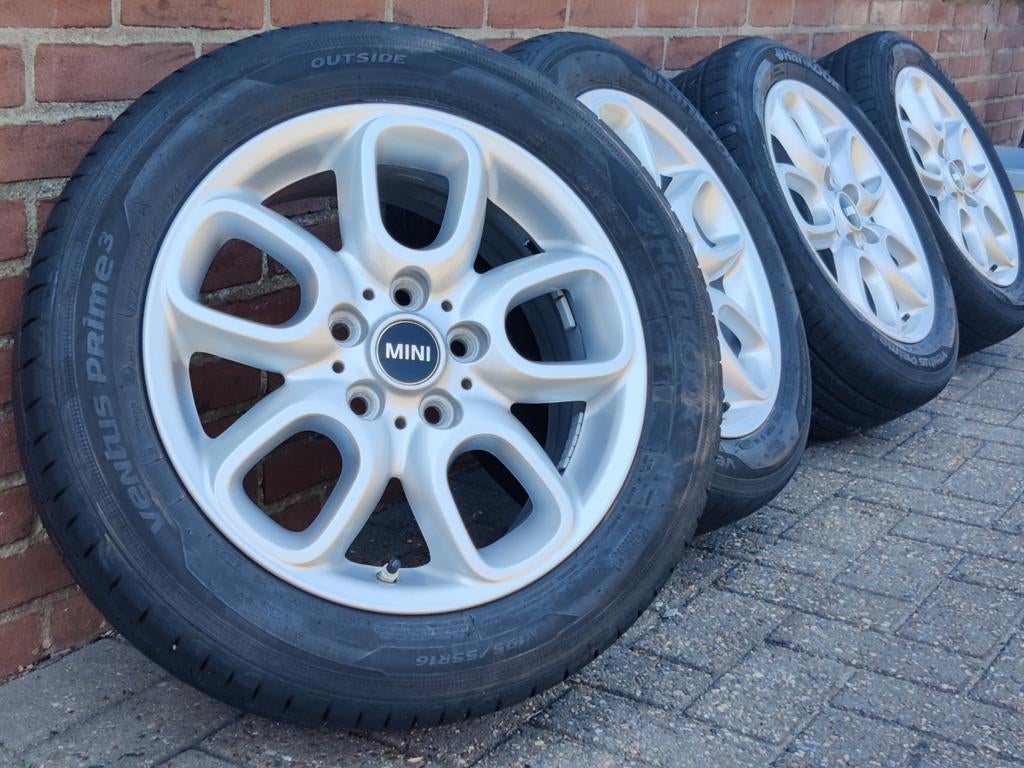 Originele set Mini Cooper F55 F56 F57 Loop Spoke Zomerset, Auto-onderdelen, Banden en Velgen, Ophalen, Gebruikt, Velg(en), 16 inch
