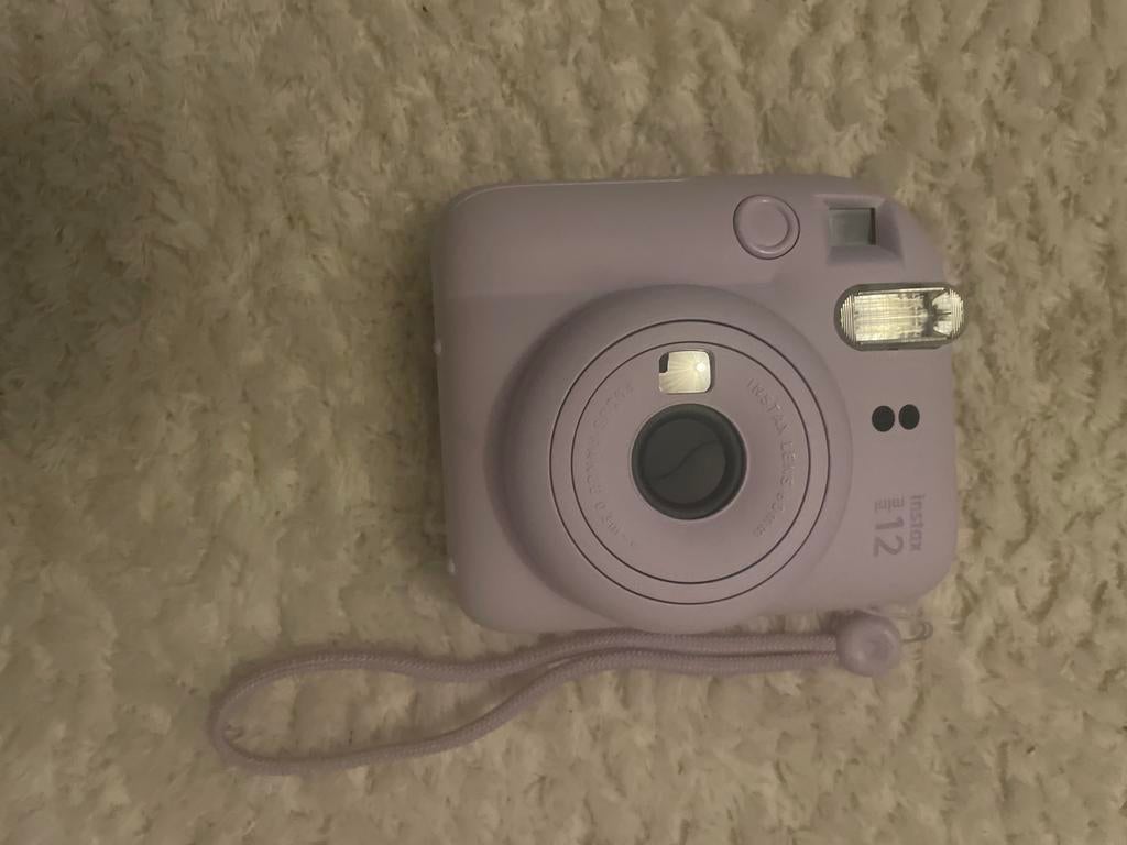 Instax Mini 12 + Hoes +5 vellen - Zo goed als nieuw!, Compact, 8 Megapixel, Ophalen of Verzenden, Zo goed als nieuw