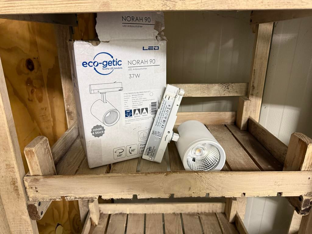 3 fase Rail LED Spots merk Eco-getic €20 Nieuw nieuw !!!, Ophalen, Nieuw, Overige typen