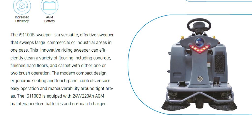 ICE iS1100B opzit-veegzuigmachine, Ophalen, Gebruikt