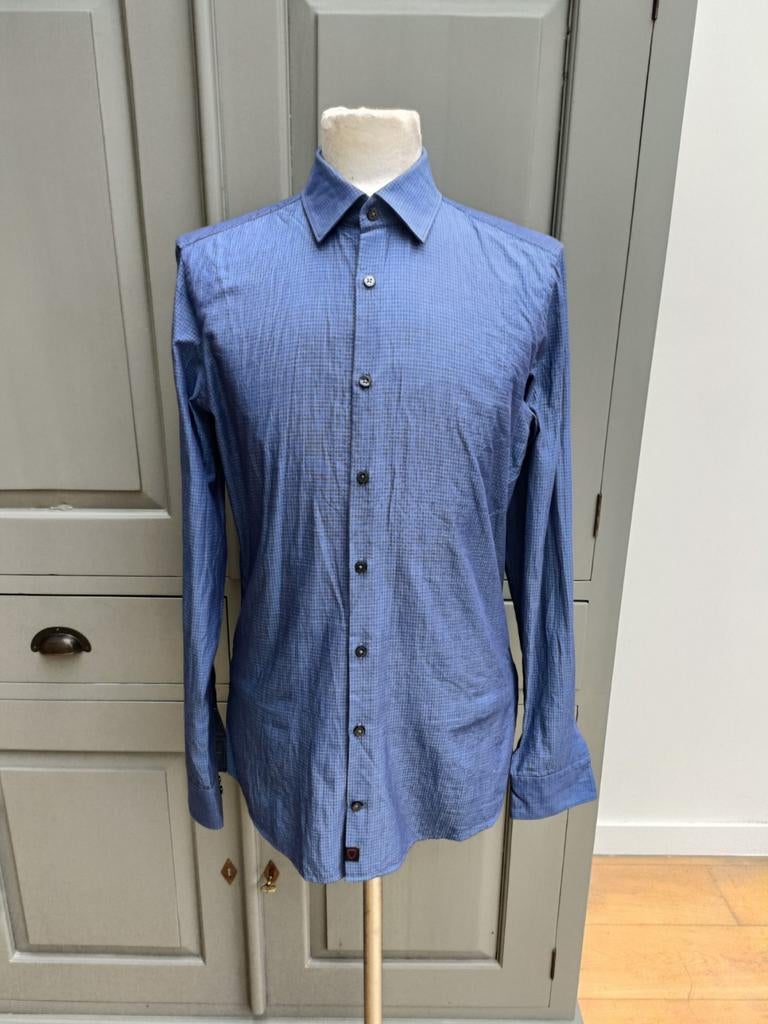 Strellson overhemd, Strellson, Blauw, Zo goed als nieuw, Halswijdte 39/40 (M)