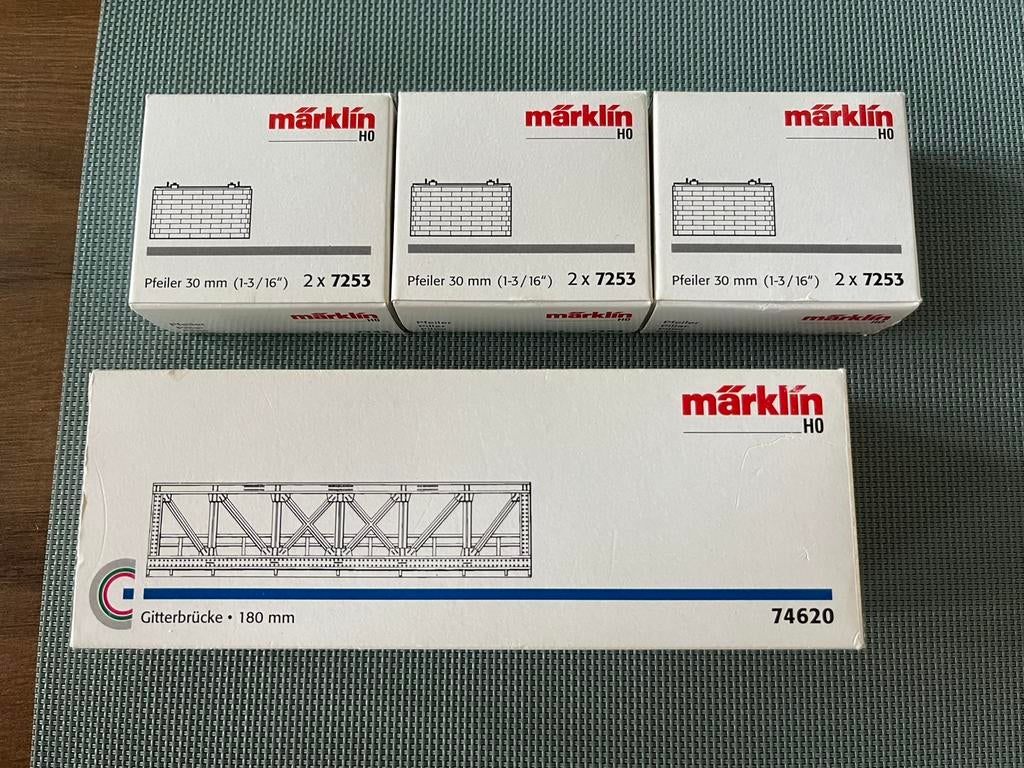 Märklin 74620 + 6x 7253, Ophalen of Verzenden, Gebruikt, Brug, Tunnel of Gebouw, Märklin
