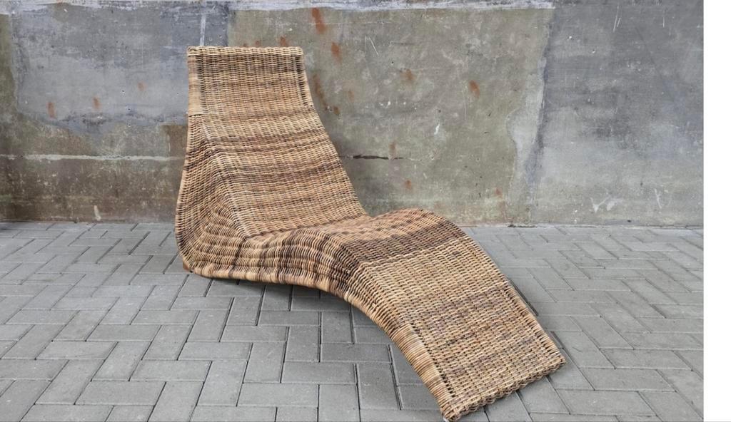 Karlskrona Ligstoel - Malmvall Design voor Ikea, Tuin en Terras, Ligbedden, Ophalen, Gebruikt, Rotan
