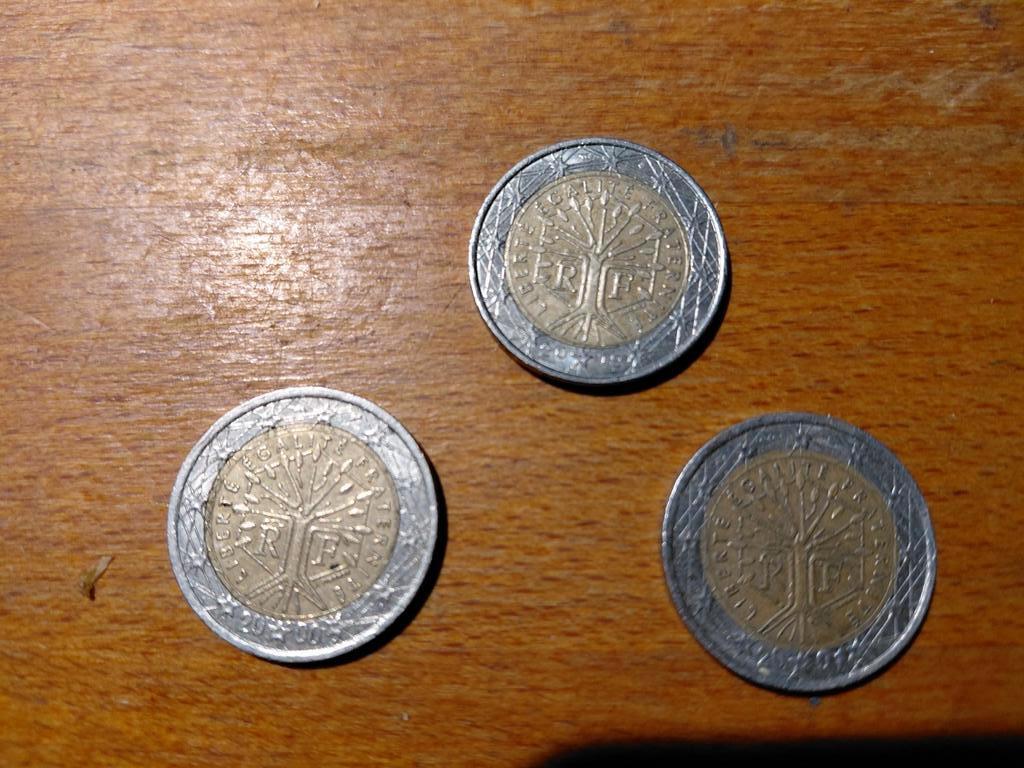 2 Euro Frankrijk 2019 & 2000 & 2001, Ophalen of Verzenden, Overige landen, Losse munt