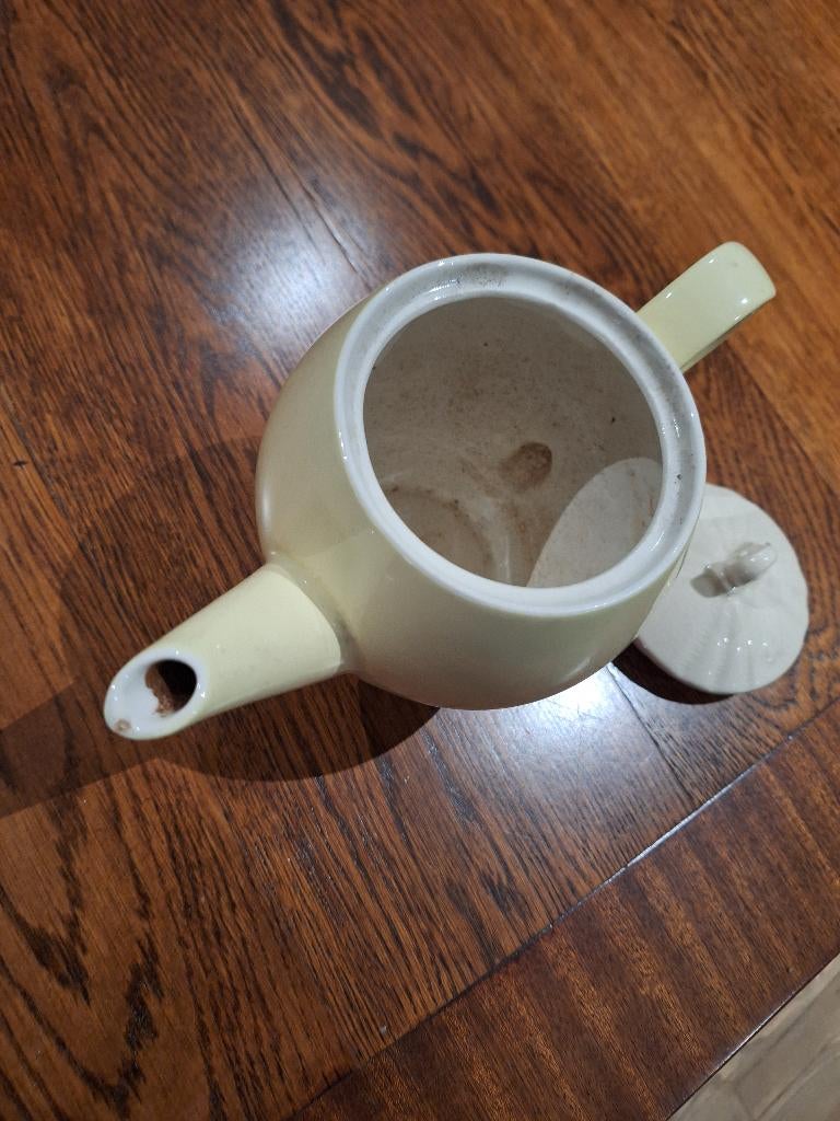 aardewerk thee pot, Ophalen