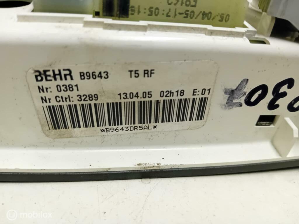 Kachelpaneel Peugeot 307, Auto-onderdelen, Gebruikt, Ophalen of Verzenden