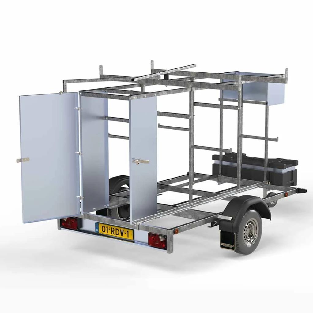 Steigeraanhanger afsluitbaar 250, Doe-het-zelf en Verbouw, Steigers, Ophalen of Verzenden, Nieuw, Overige typen, 5 meter of hoger